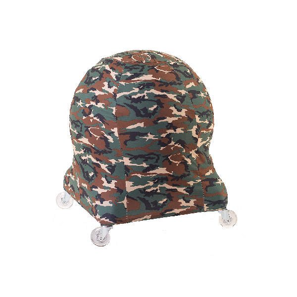 Ball Chair with Camo Chair Cover and Clear Casters