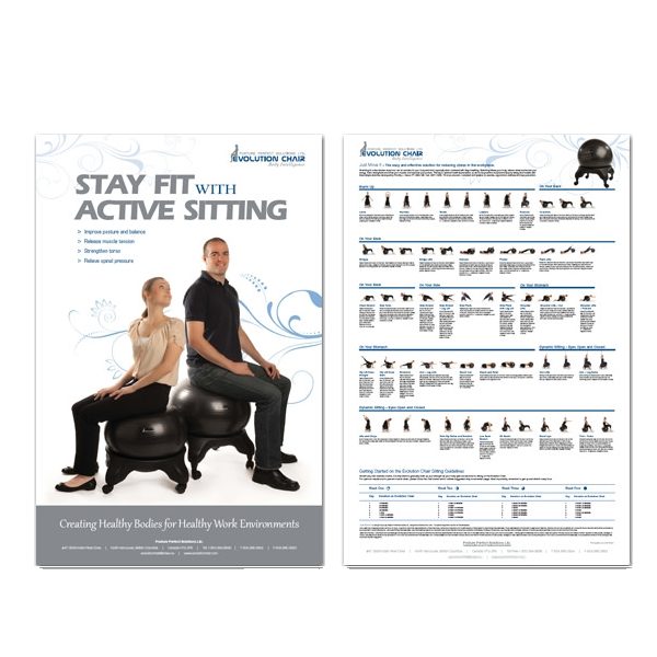 Evolution Stay Fit ball chair exercise poster
